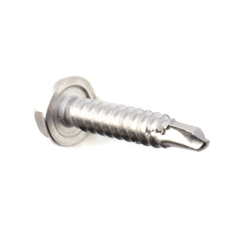 THE CIMPLE CO #10 Size, 1" Length (25mm) - Self Tapping/Drilling Screw - 410 Stainless Steel Screws - Long Wearing and Corrosion Hardy - Hex Washer Head - 100pcs - Image 3